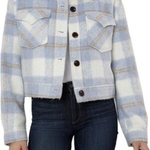 NWOT Dolce Cabo Brushed Flannel Plaid Jacket sz L